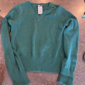 Classic Green V-Neck Sweater